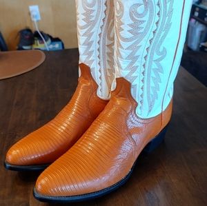 New Dan Post Genuine Lizard Cowboy Boots